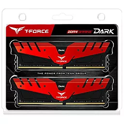 Оперативная память Team DDR4 16GB (2x8GB) 3200 MHz T-Force Dark Red (TDRED416G3200HC16CDC01) - миниатюра 5