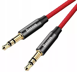 Аудіо кабель Baseus Yiven M30 AUX mini Jack 3.5mm M/M Cable 1.5 м black/red (CAM30-C91) - мініатюра 2