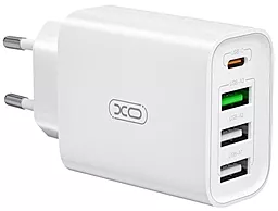 Мережевий зарядний пристрій XO L120 20w PD 3xUSB-A/USB-C ports charger white