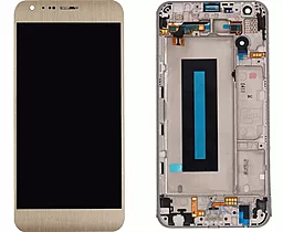 Дисплей LG X Cam (K580) с тачскрином и рамкой, оригинал, Gold - фото Дисплей LG X Cam (K580) с тачскрином и рамкой, оригинал, Gold