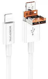 Універсальний кабель Borofone BX102 2-in-1 USB-A/Type-C to Lightning 12w 2.4a/27w 3a 1м PD cable White