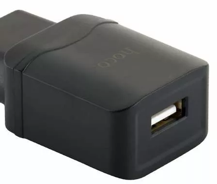 Сетевое зарядное устройство Hoco C22A 2.4a home charger + Lightning cable black - фото 4