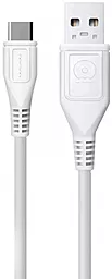 Кабель WUW X95 USB-A - Type-C 12w 2.4a 1м cable White - фото Кабель WUW X95 USB-A - Type-C 12w 2.4a 1м cable White