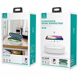 Ультрафиолетовый стерилизатор Usams US-ZB138 Portable UV Disinfection Box + Wireless Charging - миниатюра 7