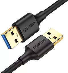 Кабель (шлейф) Ugreen US128 USB-A 2.0 AM/AM 2м чёрный (10371) - фото Кабель (шлейф) Ugreen US128 USB-A 2.0 AM/AM 2м чёрный (10371)
