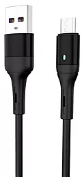 Кабель USB SkyDolphin S06V LED Smart Power micro USB Cable Black (USB-000559)
