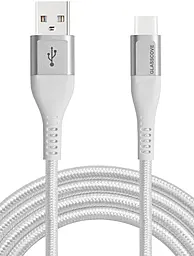 Кабель Glasscove BRAID2 USB-A - Type-C 36w 3a 1m cable White (GB-AC13WH) - фото Кабель Glasscove BRAID2 USB-A - Type-C 36w 3a 1m cable White (GB-AC13WH)