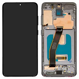 Дисплей Samsung Galaxy S20 G980, S20 5G G981 с тачскрином и рамкой, Original (PRC), Grey