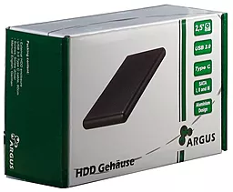 Карман для HDD Argus GD-25613-S3 Max 4TB USB Type-C Black - миниатюра 2