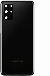 Задняя крышка корпуса Samsung Galaxy S20 Plus G985 со стеклом камеры Original Cosmic Black - фото Задняя крышка корпуса Samsung Galaxy S20 Plus G985 со стеклом камеры Original Cosmic Black