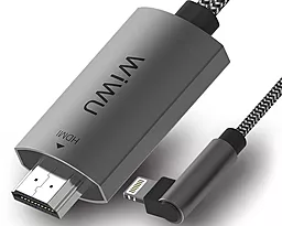 Видео переходник (адаптер) WIWU X7 Lighting - HDMI Adapter Grey - миниатюра 2
