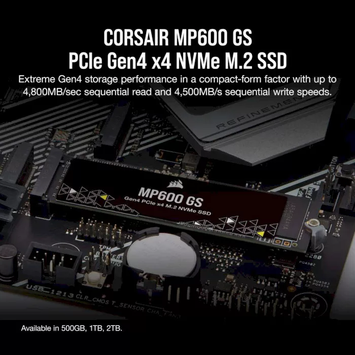 SSD Накопитель Corsair MP600 PRO NH 500 GB (CSSD-F0500GBMP600PNH) / Вскрытая упаковка - фото 5