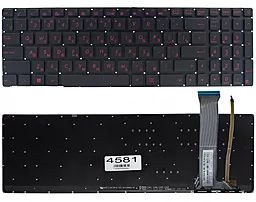 Клавиатура для ноутбука Asus ROG GL752VW GL752VW GL552 GL552JX GL552VW GL552VX без рамки, с подсветкой клавиш Red Original