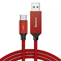 Кабель Baseus Cafule USB-A - Type-C 15w 3a 0.5м cable Red (CATYW-B09) - фото Кабель Baseus Cafule USB-A - Type-C 15w 3a 0.5м cable Red (CATYW-B09)