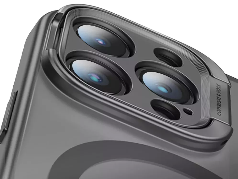 Чехол Rock Guard Foldable Bracket with Magsafe для Apple iPhone 15 Titanium Black - фото 2