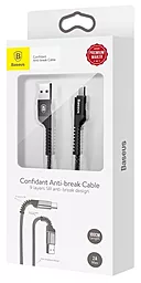 USB Кабель Baseus Anti-Break USB Type-C Cable Black (CATZJ-A01) - мініатюра 5