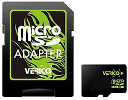 Карта пам'яті Verico microSDHC 32GB Class 10 + SD-адаптер (VFE3-32G-V1E) - фото Карта пам'яті Verico microSDHC 32GB Class 10 + SD-адаптер (VFE3-32G-V1E)