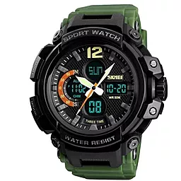Мужские часы Skmei 1343AG Army Green - фото Мужские часы Skmei 1343AG Army Green