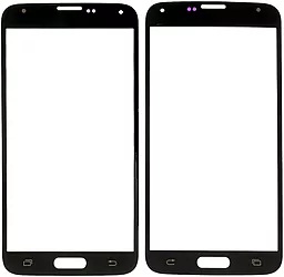 Корпусное стекло дисплея Samsung Galaxy S5 G900F, G900M, G900T, G900K, G900S, G900I, G900A, G900W8, G900L, G900H (с OCA пленкой) (original) Black