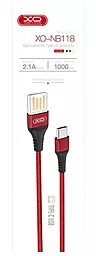 Кабель XO NB118 USB-A - Type-C 10.5w 1м cable Red - миниатюра 2 Кабель XO NB118 USB-A - Type-C 10.5w 1м cable Red - миниатюра 2
