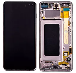 Дисплей Samsung Galaxy S10 Plus G975 з тачскріном і рамкою, сервісний оригінал, Black