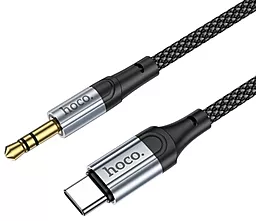 Аудио кабель Hoco UPA26 AUX mini Jack 3.5 мм - USB Type-C M/M cable 1 м black - фото Аудио кабель Hoco UPA26 AUX mini Jack 3.5 мм - USB Type-C M/M cable 1 м black
