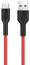 Кабель Hoco U31 Benay USB-A - Type-C 12w 2.4a 1м cable Red - фото Кабель Hoco U31 Benay USB-A - Type-C 12w 2.4a 1м cable Red