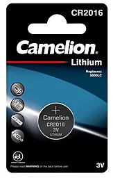 Батарейки Camelion CR2016 Lithium Button cell BP1 1шт. 3 V - фото Батарейки Camelion CR2016 Lithium Button cell BP1 1шт. 3 V