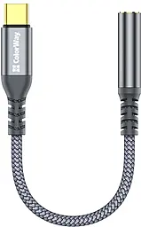 Аудио-переходник ColorWay USB Type-C -> AUX 3.5 mm grey (CW-AD-CJ) - фото Аудио-переходник ColorWay USB Type-C -> AUX 3.5 mm grey (CW-AD-CJ)