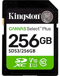 Карта пам'яті Kingston SDXC Canvas Select Plus 256GB UHS-I V10 A1 Class 10 (SDS3/256GB) - фото Карта пам'яті Kingston SDXC Canvas Select Plus 256GB UHS-I V10 A1 Class 10 (SDS3/256GB)