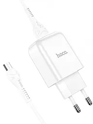 Сетевое зарядное устройство Hoco N2 2.1a home charger + micro USB cable white - миниатюра 2 Сетевое зарядное устройство Hoco N2 2.1a home charger + micro USB cable white - миниатюра 2