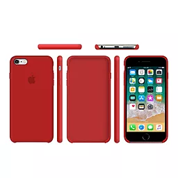 Чехол Silicone Case Full для Apple iPhone 6 Plus/6S Plus  Red - миниатюра 3