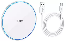 Бездротовий (індукційний) зарядний пристрій Hoco CW6 Pro Easy 15W Charging Wireless Fast Charger White