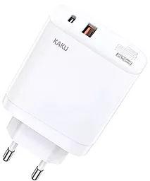 Сетевое зарядное устройство iKaku 40w PD USB-C/USB-A ports fast charger white (KSC-811-SHUANGXING) - фото Сетевое зарядное устройство iKaku 40w PD USB-C/USB-A ports fast charger white (KSC-811-SHUANGXING)