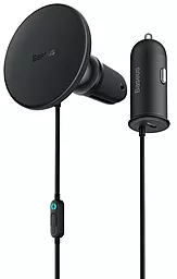 Держатель с беспроводной зарядкой, магнитный Baseus W01 Magnetic Wireless Charging Car Mount 40W (Wireless Charging 15w+Type-C 25W) Black SUCX040101 - фото Держатель с беспроводной зарядкой, магнитный Baseus W01 Magnetic Wireless Charging Car Mount 40W (Wireless Charging 15w+Type-C 25W) Black SUCX040101