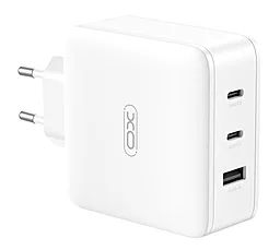 Мережевий зарядний пристрій XO CE14 100w GaN PD/QC 2XUSB-C/USB-A ports home charger white