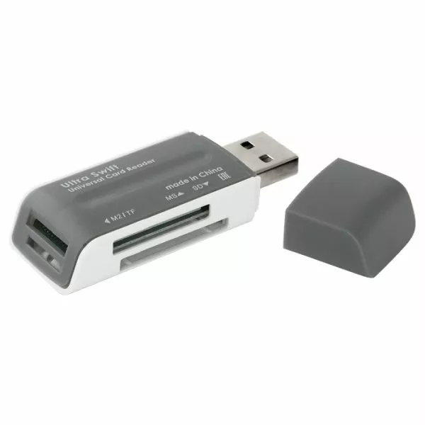 Картрідер Defender Ultra Swift USB 2.0 (83260) Gray - фото 1