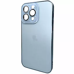 Чехол AG Glass Sapphire Frame MagSafe Logo for Apple iPhone 12 Pro Max  Sierra Blue