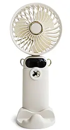 Портативный вентилятор NICHOSI DS 68 1200mAh White - фото Портативный вентилятор NICHOSI DS 68 1200mAh White