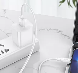 Кабель Hoco X96 USB-A - Lightning 12w 2.4a 1м cable White - миниатюра 4 Кабель Hoco X96 USB-A - Lightning 12w 2.4a 1м cable White - миниатюра 4