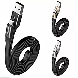 Кабель USB Baseus Nimble Portable 0.23M Type-C Cable Black (CATMBJ-01) - миниатюра 4