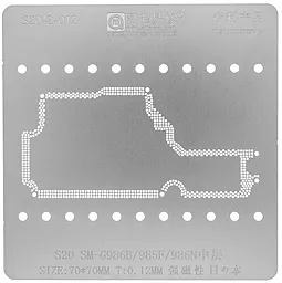 BGA трафарет (для реболлинга) Amaoe for Samsung G985F Galaxy S20 Plus (S20-2) 0.12 мм межплатный - фото BGA трафарет (для реболлинга) Amaoe for Samsung G985F Galaxy S20 Plus (S20-2) 0.12 мм межплатный