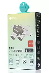 Переходник-Cardreader Coteetciel 4 in 1 Lightning/USB-С/microSD/MicroUSB Black (CS5125-BK) - миниатюра 3