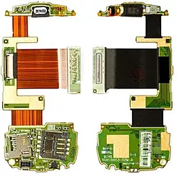 Шлейф HTC S710 міжплатний з роз'ємом SIM карти і карти пам'яті Original