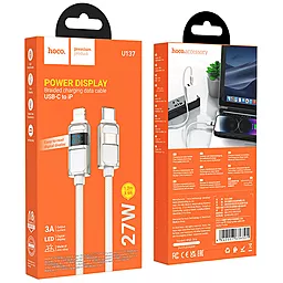 Кабель Hoco U137 USB Type-C - Lightning 27w 3a 1.2м PD сableWhite - миниатюра 5 Кабель Hoco U137 USB Type-C - Lightning 27w 3a 1.2м PD сableWhite - миниатюра 5