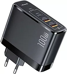 Сетевое зарядное устройство Usams T44 100w 2xUSB-C/USB-A ports + SJ524 U71 USB-C/USB-C cable 1.2m fast charger black (UCTZ01) - миниатюра 2