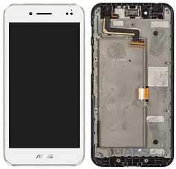 Дисплей Asus PadFone S PF500KL (T00N) с тачскрином и рамкой, White - фото Дисплей Asus PadFone S PF500KL (T00N) с тачскрином и рамкой, White