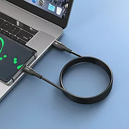 USB Кабель Hoco X72 Creator USB Type-C Silicone Charging Data Cable Black - мініатюра 4