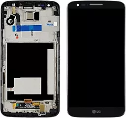 Дисплей LG G2 (D802, D805) (20 pin) с тачскрином и рамкой, оригинал, Black - фото Дисплей LG G2 (D802, D805) (20 pin) с тачскрином и рамкой, оригинал, Black