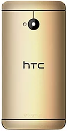 Задняя крышка корпуса HTC One M7 801e со стеклом камеры Original Gold